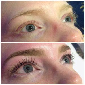 lvl lashus lash lift before and after picture eyebrow design shape tint lycon wax Nataya Beauty Manchester city centre
